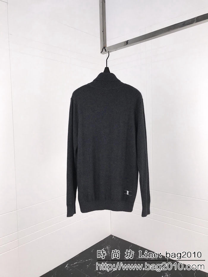 MONCLER蒙口 x 藤原浩合作系列 18年秋冬新款 高領貂絨 魔術貼徽章圖案 男款羊毛衫 ydi1553